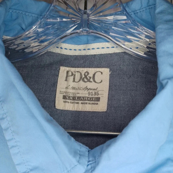 PD&C men's 100% cotton casual button-down shirt - Picture 3 of 13